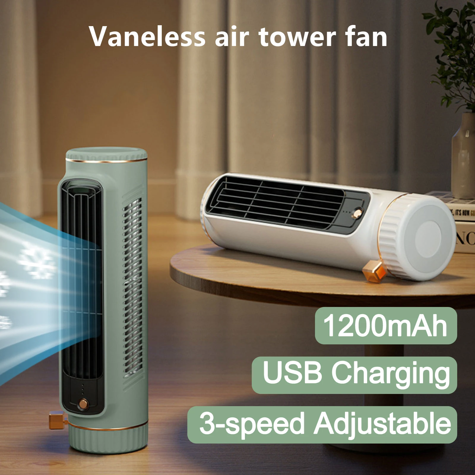 Air Cooling Fan Air Circulation Bladeless Fan Tower Fan Air Conditioner Air Cooler Fan Mute Adjustable Electric Standing Fan