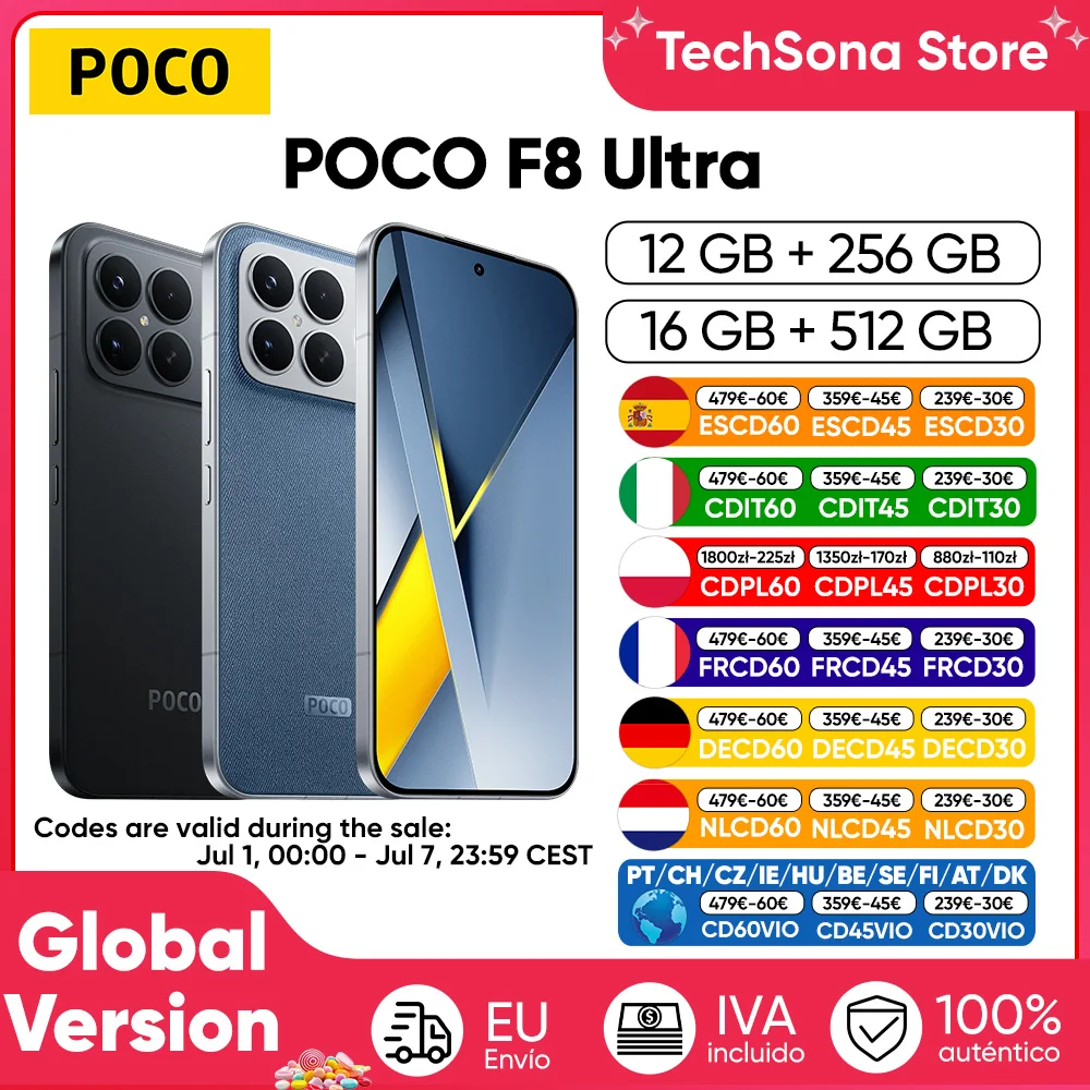 Teléfono Inteligente POCO F8 Ultra 5G Versión Global Snapdragon ® 8 Elite Gen 5, Pantalla AMOLED de 6.9 Pulgadas con… — oferta en AliExpress