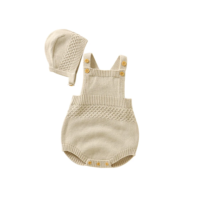 Baby Bodys Ärmel Neugeborenen Jungen Mädchen Einfarbig Onesie Hüte Outfits Sets 2 stücke Infant Unisex Playsuits Kinder Kleidung