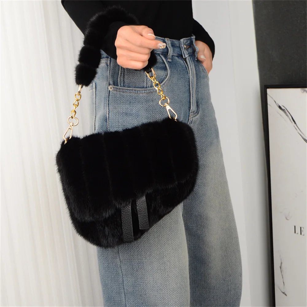 

New Mink Female Bag Large Capacity Handbag Women Commuting Horizontal Canvas Single Shoulder Diagonal Croo Portable Tote Bags