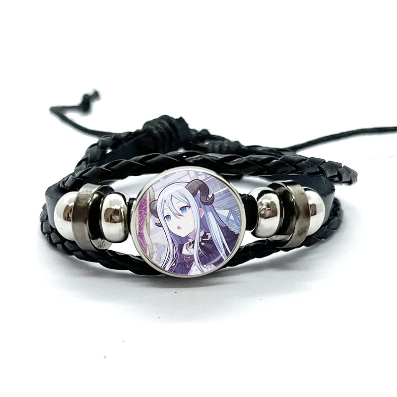 Project SEKAI Anime Yoisaki Kanade Leather Bracelets Glass Dome Snap Button Bracelet & Bangles Fashion Women Men Jewelry