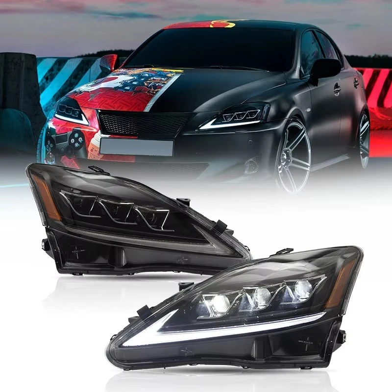 

Suitable for VLAND Wholesales LED Headlights Head Light 2th Gen XE20 IS 220d/F 300 350 2006-2012 Sequential Lamp for Lexus IS250