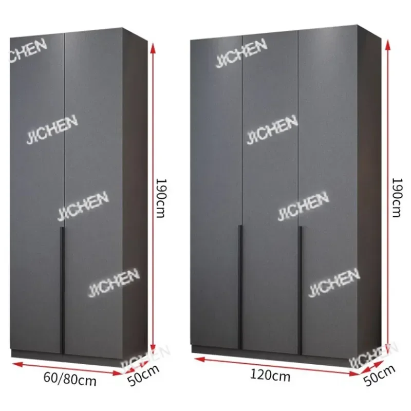 JC خزانة تخزين خشبية سوداء الملابس الفاخرة الحديثة المنظم خزانة الشمال متعددة الوظائف Ropero Armables أثاث غرفة نوم #6