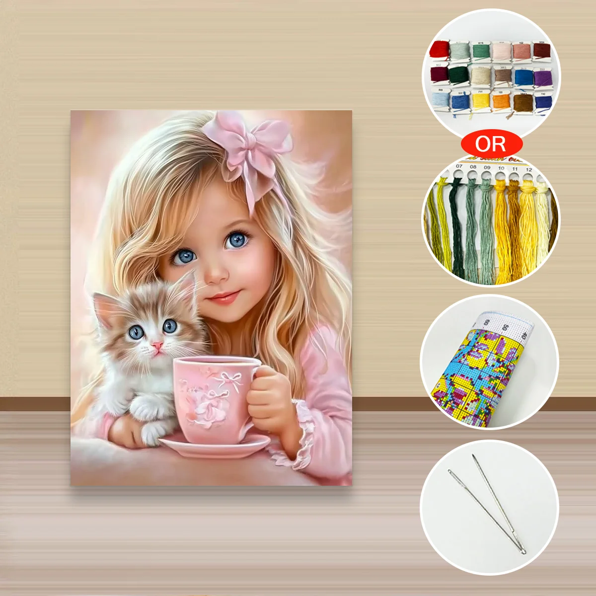 1 Stück 30x40cm/11,8x15,7 Zoll, 11Ct/14Ct Kreuzstich-Set, DIY Valentinstagsgeschenk, Stickerei-Set für Feste, Tiermotiv – Detail 4