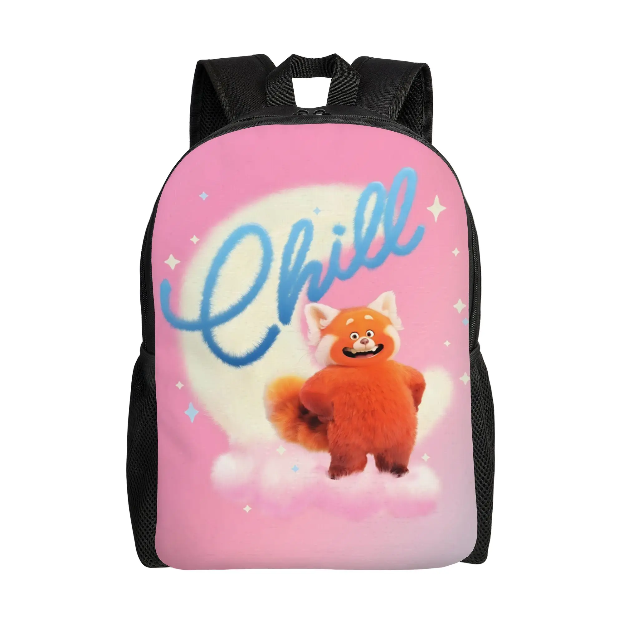 

1PC Backpack Happy 2026 Red Panda Daypack Turning Red Kawaii Travel Retro Washable Rucksack