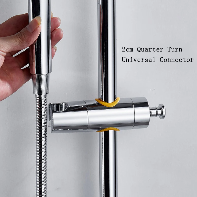 Shower Head Holder 18-25mm ABS Shower Slide Rail Bar Holder Adjustable Clamp Bracket Rod Shower Aksesori pengganti