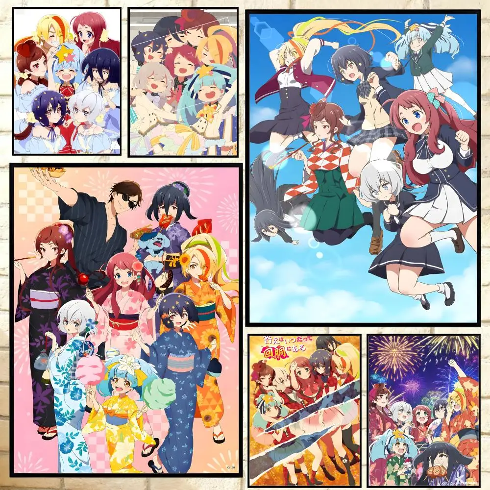 Idol Anime Zombie Land Saga Poster, vielseitige HD-wasserdichte Wandkunst, selbstklebende Dekoration für jeden Raum, ideales Geschenk