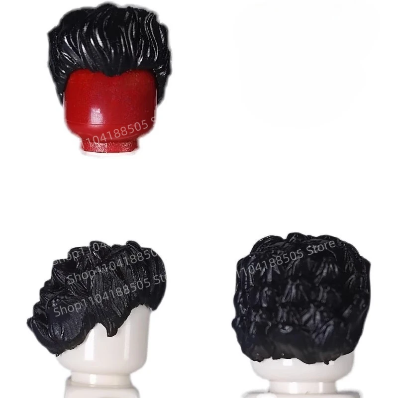 MOC サードパーティ プロデューサー Zai アニメ ヘアスタイル アクセサリー、ヘア ヘッド スプライシング アセンブリ モデル装飾品、ビルディング ブロック