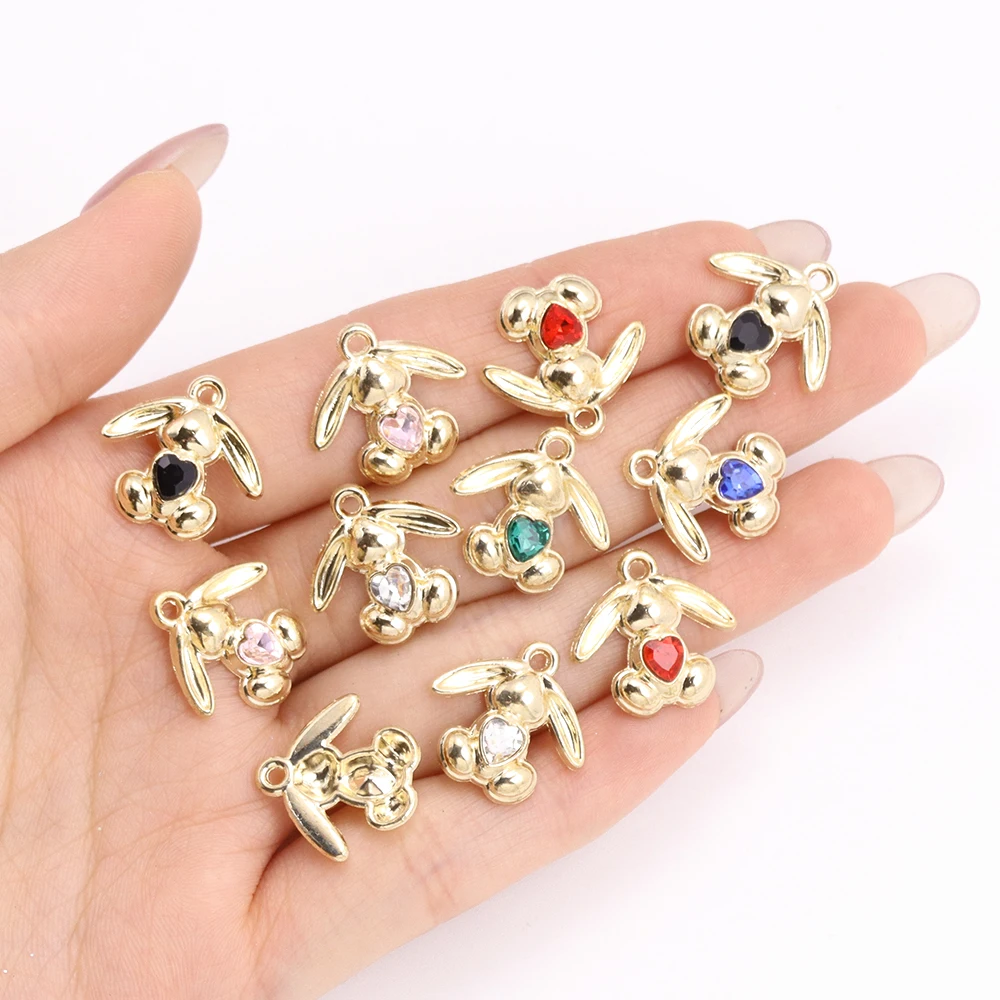 10Pcs Zircon Kc Gol… - image