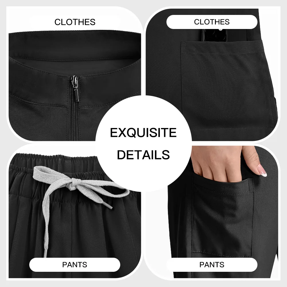 أطباء الفم فرك الأعلى سريعة الجافة تمتد قصيرة الأكمام فرك أعلى قصيرة الأكمام أربعة اتجاهات تمتد المرأة ملابس العمل منفصلة