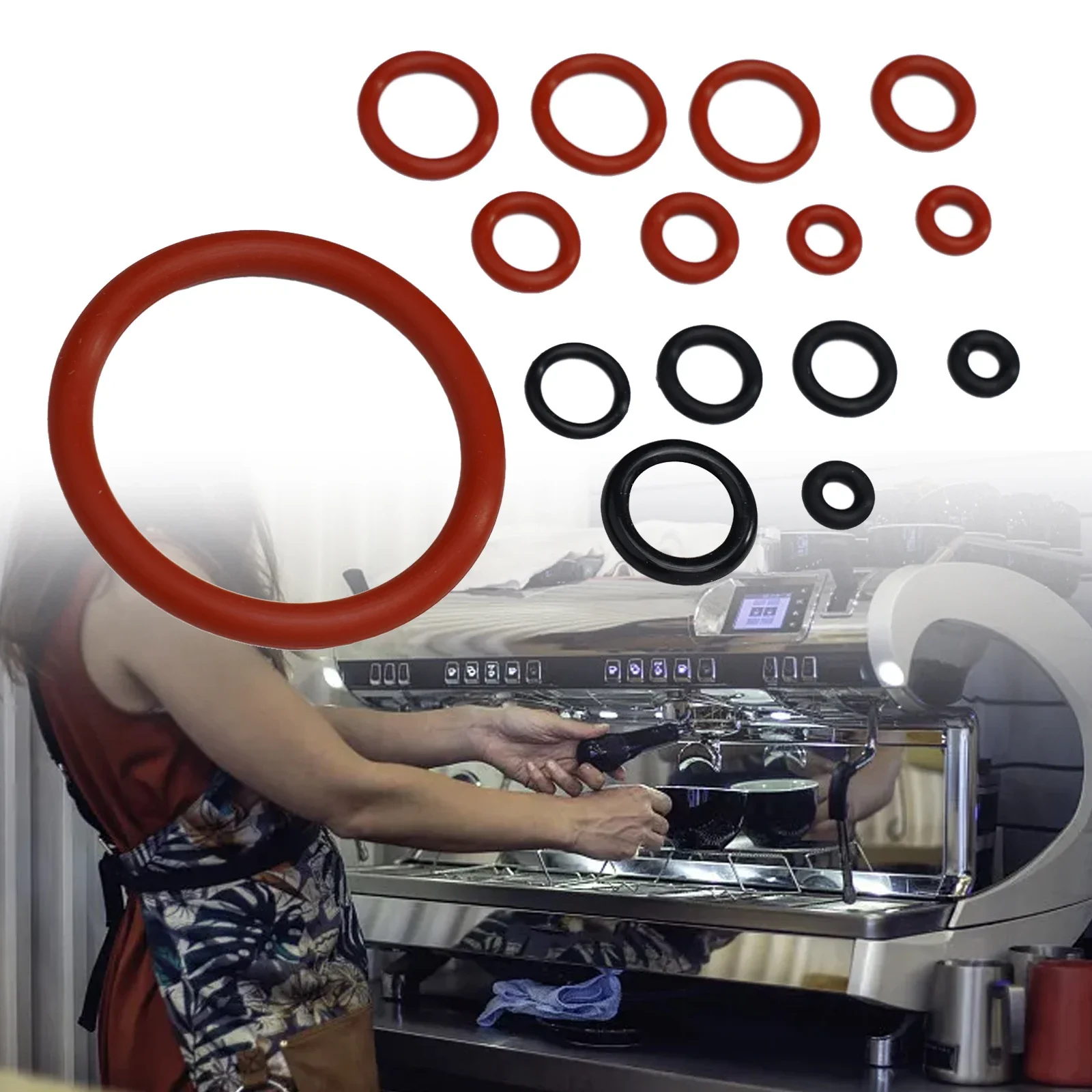 15pcs O-Ring Seal Kit Silicone Gasket For Spidem Coffee Machine Brewing Group Spout Connector Kitchen Accessories