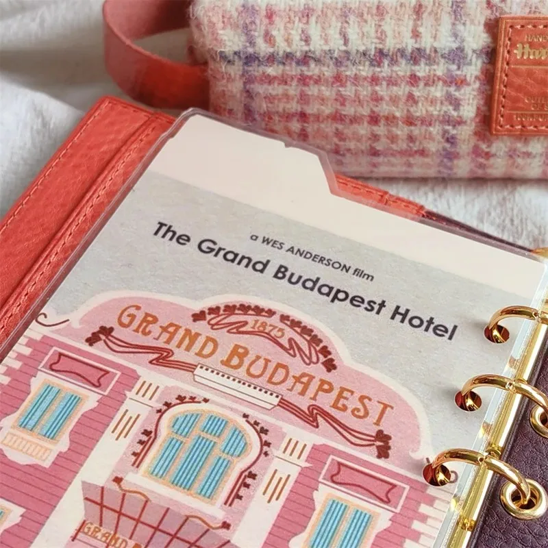 Plastic Loose-Leaf Book Index A6/A7 6 Holes Journal Accessories Kawaii Planner Notebook Index Seperator The Grand Budapest Hotel