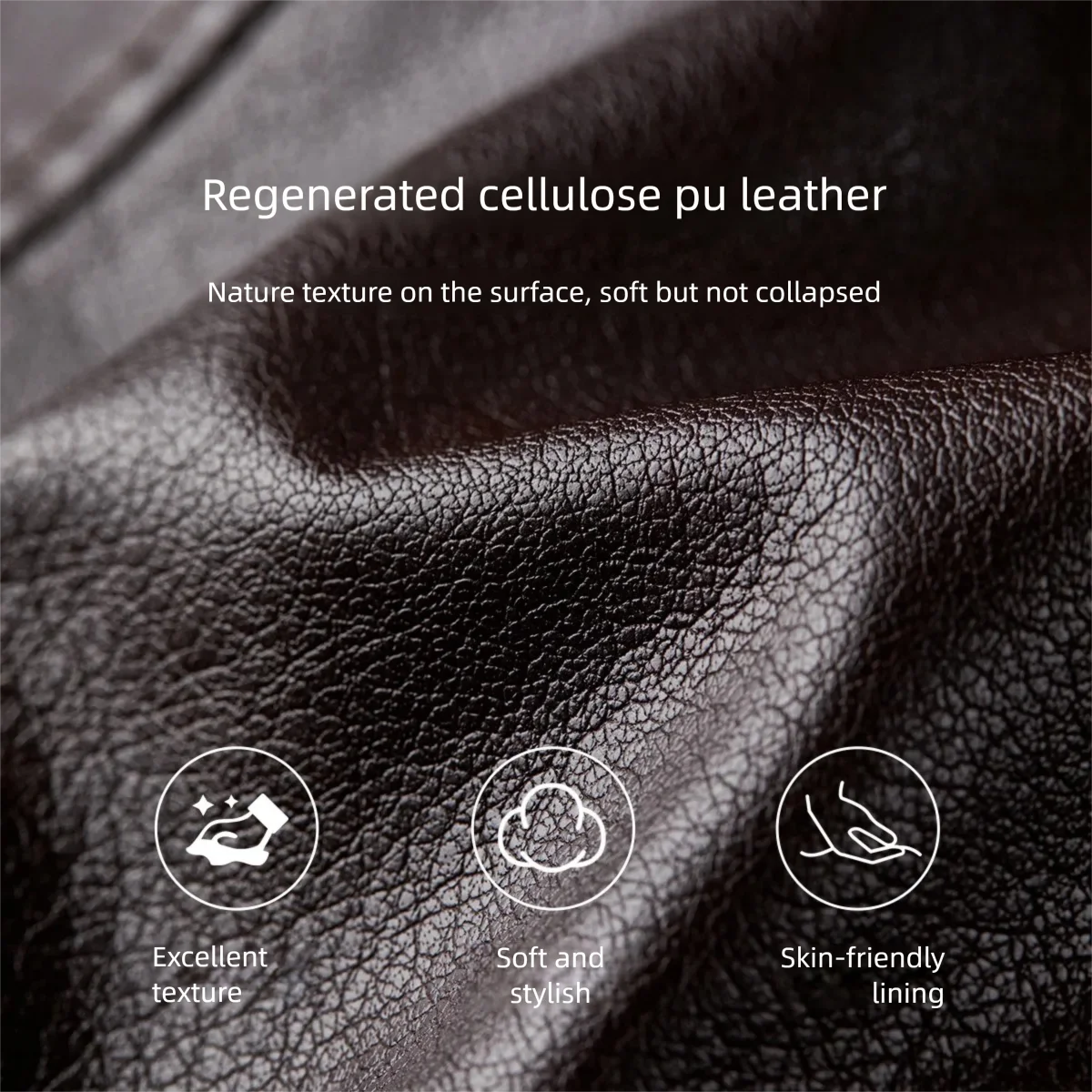 SENTUBILA Women's Coffee Pu Leather Jacket Modern Biker Style Notch Collar Coat Long Sleeve Casual Windproof Coat W53GE2747