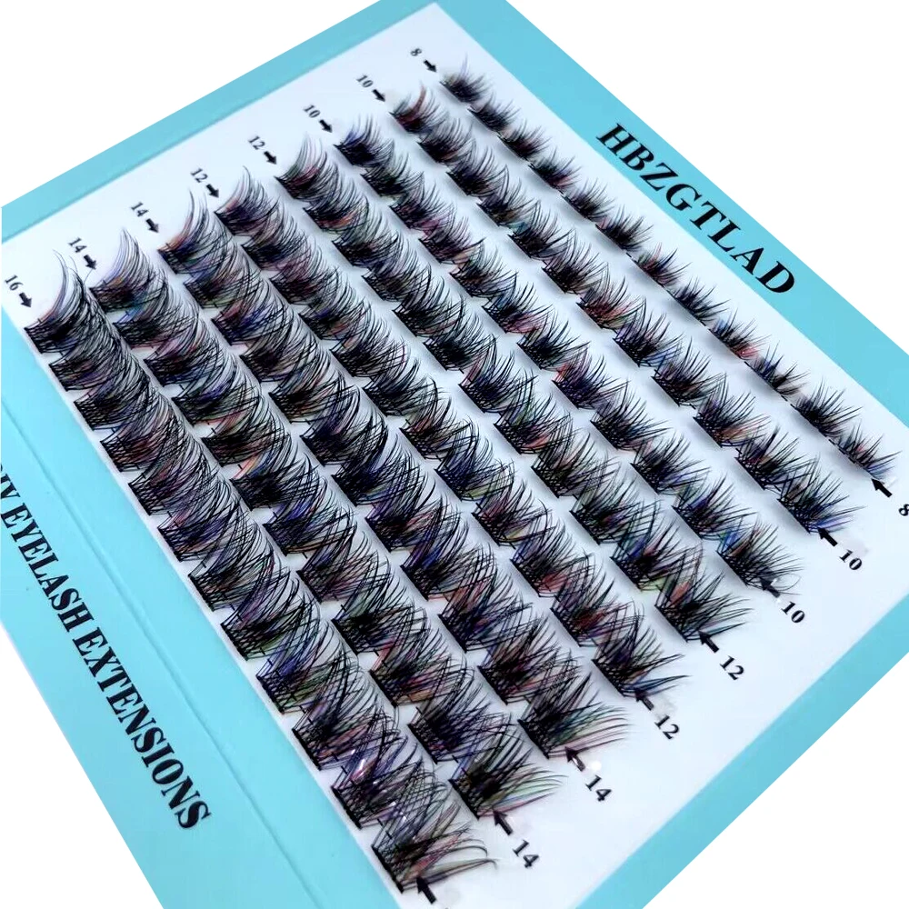 Mischen Sie 3D Fluffy Single Cluster Falsche Wimpern, vorgefertigte Volumenfächer, einzelne Wimpern, segmentierte natürliche gefälschte Wimpern für die Augenverlängerung – Detail 22