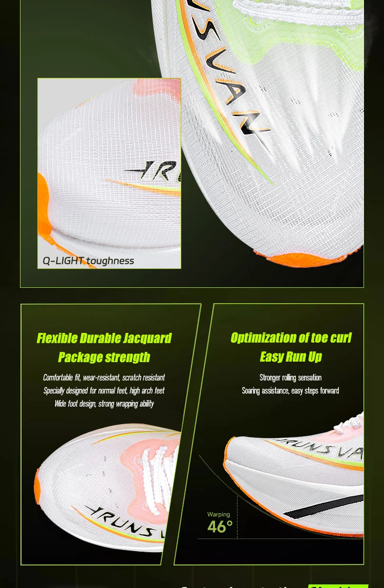 IRUNSVAN Professionelle Marathon-Carbonplatte für Herren, dämpfende Stoßdämpfung, atmungsaktiv, leicht, Laufschuh 106 – Detail 14