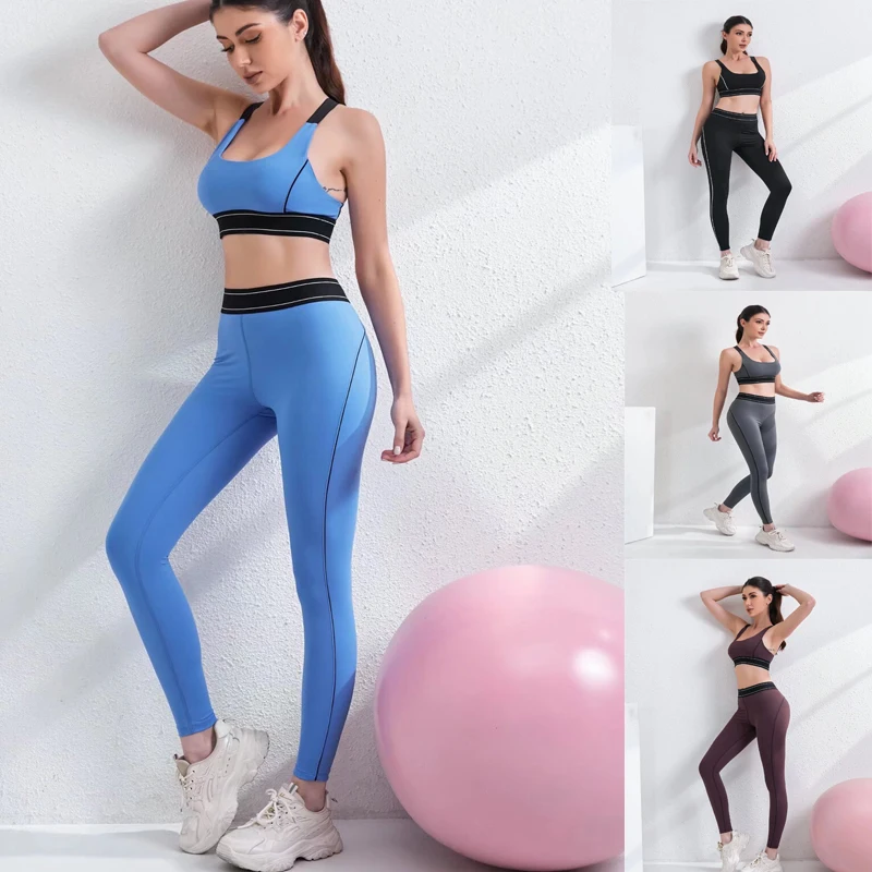 Factory  direct sales yoga suit high waist and hip lifting tight sports running cycling fitness slim pants sports underwear