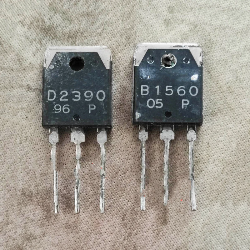 Used 2pcs = 1 par B1560 D2390 2SB1560 2SD2390 TO-3P Em Estoque Original disassembly