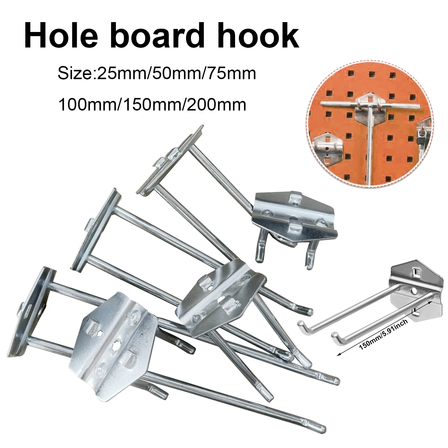 1/3pcs Orifice Plate Hook Diagonal Hook Hanger Shelf Hardware Tool Hammer/Pliers Wall Mounted Storage Rack Garage Pegboard Hook