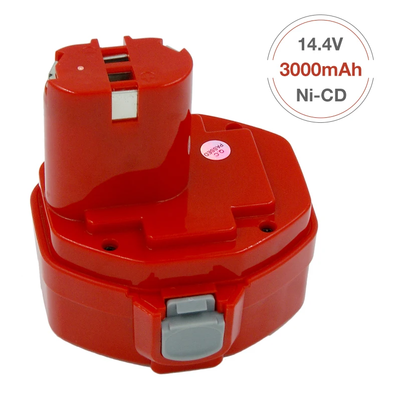 PA14 14.4V 3000mAh Ni-CD NICD Replacement Rechargeable Battery for Makita 1420 1422 1433 1434 1435 6228D 6281D 6280D 6337D 8280D