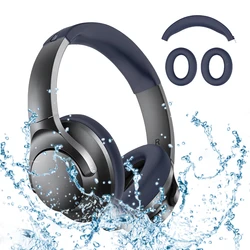 For Anker Soundcore Life Q20i Silicone Earpads Head Beam Zipper Protective Cover Waterproof Headband EarPads Protective Case