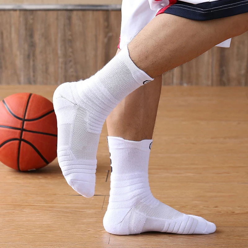 Spring Autumn Men's Sport Socks Breathable Cotton Cycling Basketball Football Soccer Running Trekking Travel Socks