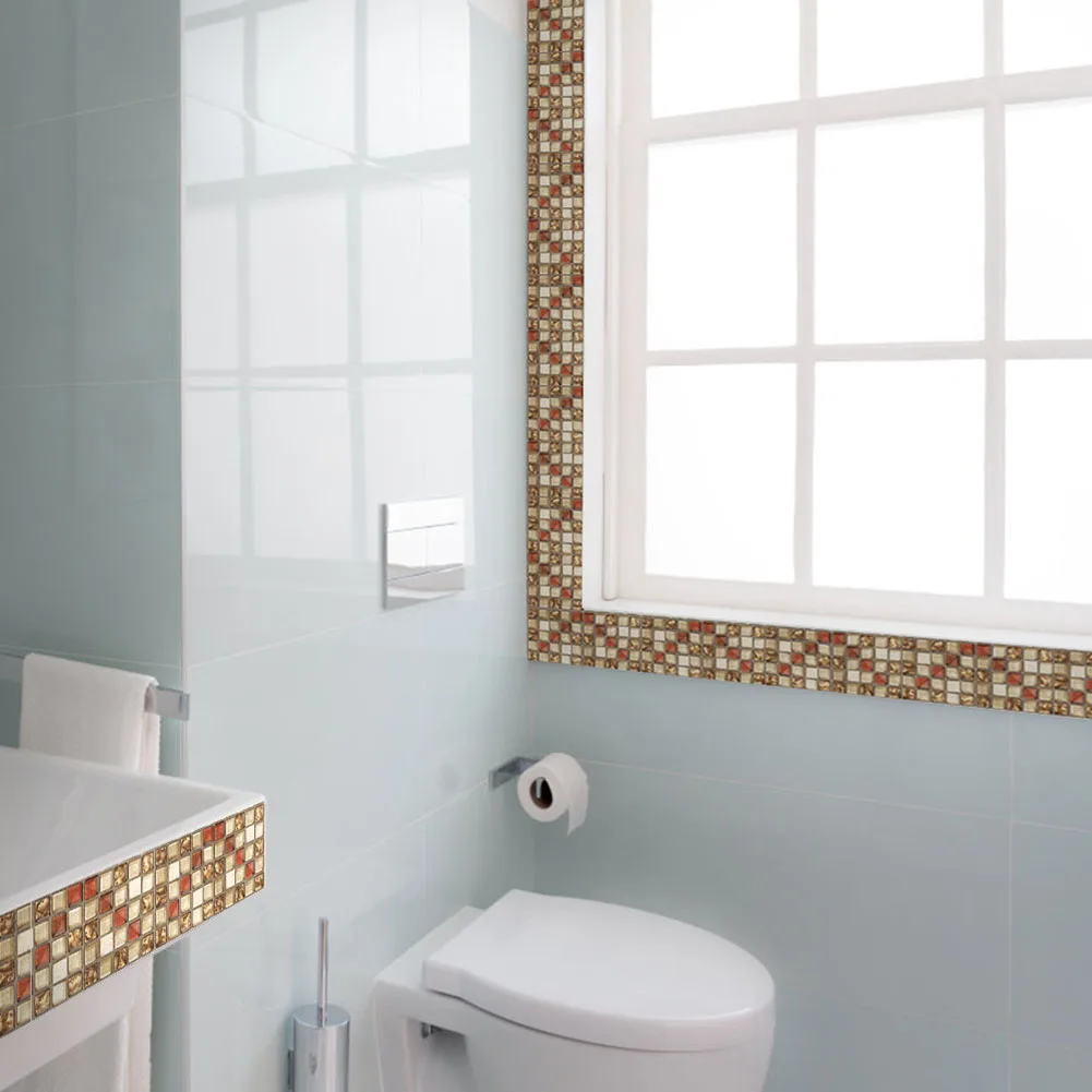 40 pièces/ensemble bricolage cuisine salle de bains autocollants imperméable auto-adhésif 3D ​ Tampons adhésifs pour carrelage, autocollants muraux, mosaïque, décor de décalcomanie