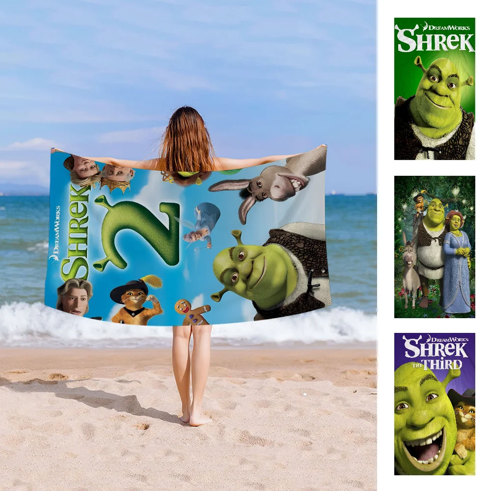 

Cartoon Funny S-Shrek Big Microfiber Beach Towels Quick Dry Towel Sand Beach Towels Pool Towel For Travel Swim Pool Yoga