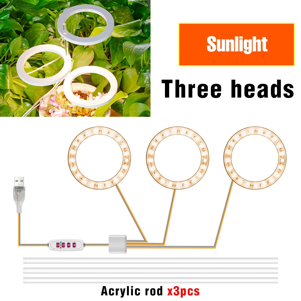 LED Grow Light Volledige Spectrum Phytolamp Kamerplant Lamp Hydrocultuur Bloemzaden Teelt Groeilicht Met Timing Functie
