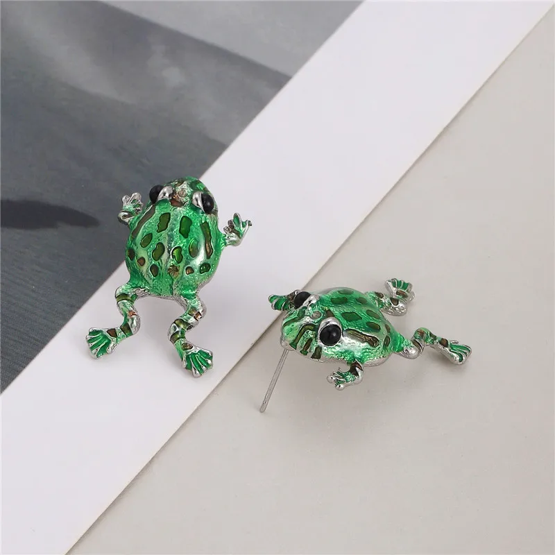 Vintage Creative Frog Earring For Women Men Personality Funny Unique Frog Cute Animal Earring Party Birthday Jewelry Gifts