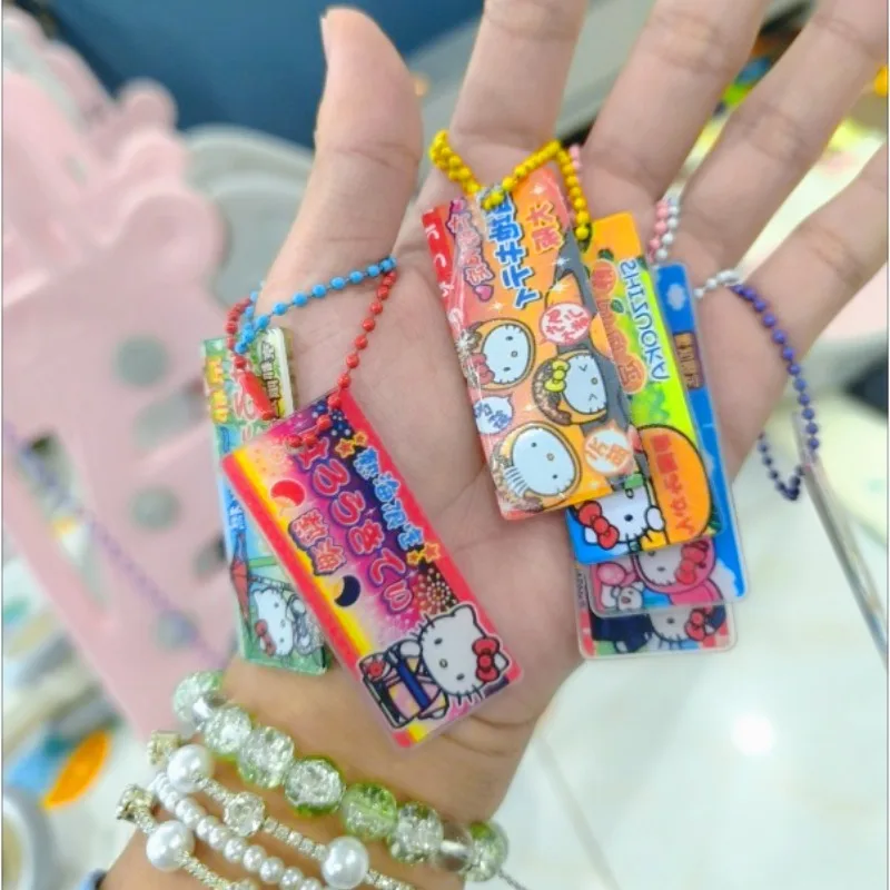 귀여운 Sanrio 헬로 키티 키 체인 애니메이션 액션 피규어 아크릴 장난감 자동차 키 S... - 4