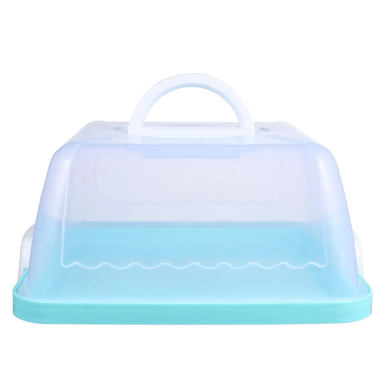 

Hand-held Plastic Cake Box Holder with Lid Travel Container Saver Cupcake Fruits Packing Carrier Portable