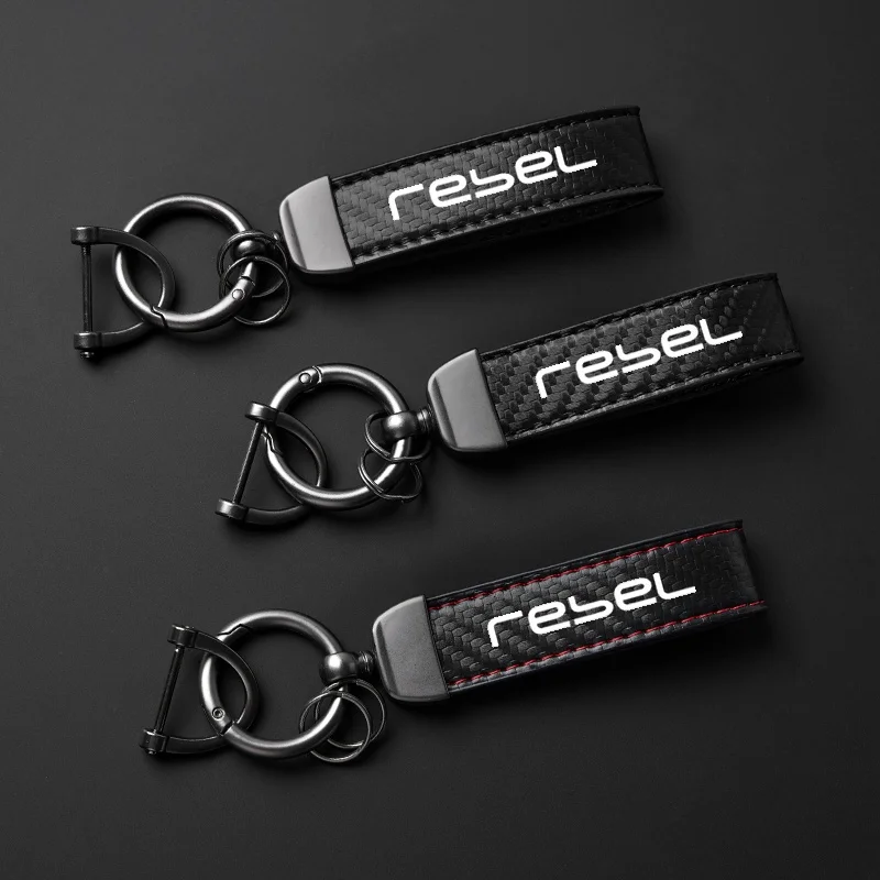 

For Honda Rebel CMX 300 500 CMX300 CMX500 DERAMWING CM1100 Keyring Carbon Fiber Textured Motorcycle Keychain Metal Fiber Leather