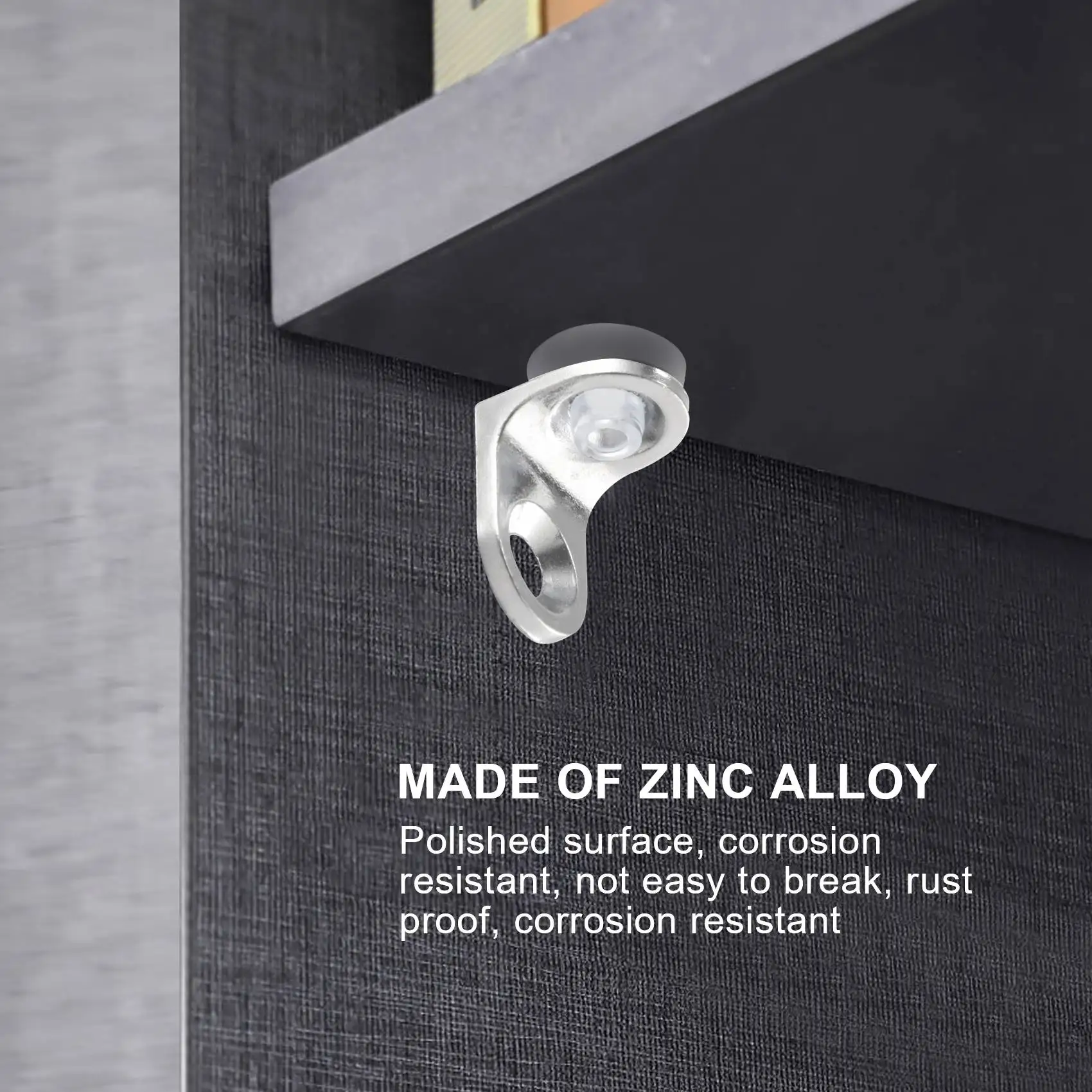 30 Pieces Glass Shelf Bracket with Sucker Glass Shelve Support Right Angle Fixing Brackets for Kitchen Cabinets Cupboard