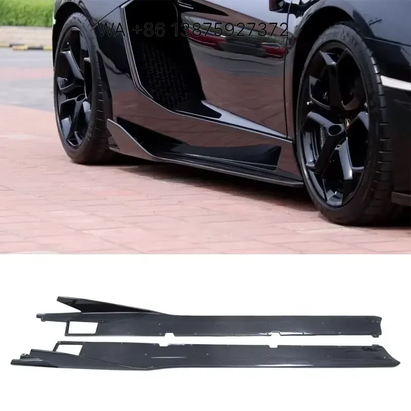 Wmwmnu for Aventador LP700 LP720 Upgrade RZ Style Carbon Fiber Side Skirt Side Skid Plate
