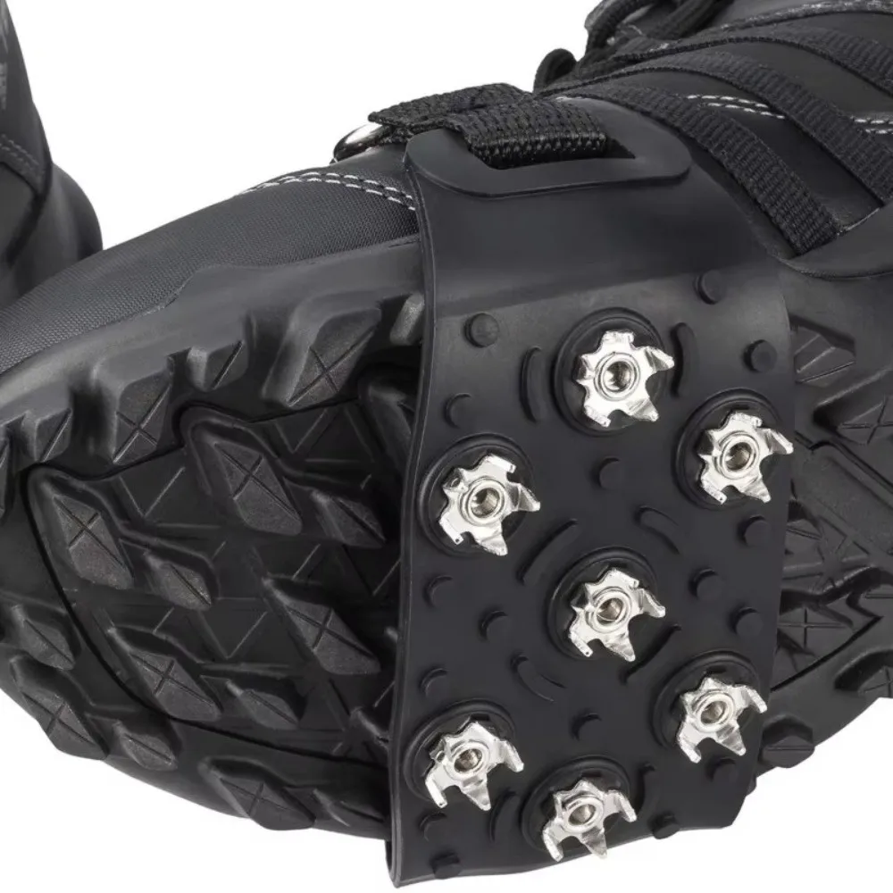 جديد 7/10 الأسنان الجليد مخلب العالمي سبايك الأحذية الأشرطة المضادة للانزلاق سبايك القبضات المرابط للأحذية #2