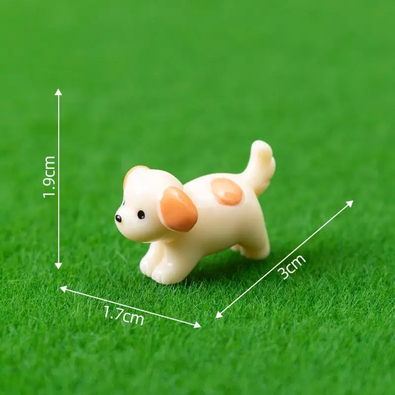 4PCS Sleeping Puppy Miniature - Cute Resin Ornament For Car Dashboard, Desk & Terrarium Decor