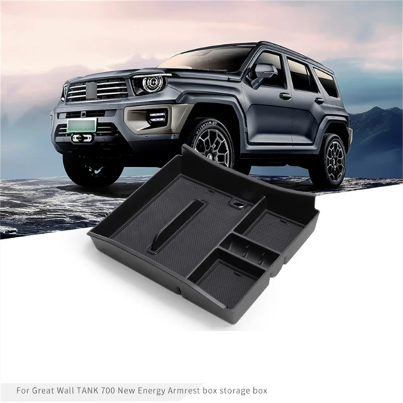 

For LHD Great Wall Tank 700 2024 Interior Accessories Central Storage Box Pallet Armrest Container Box Cover