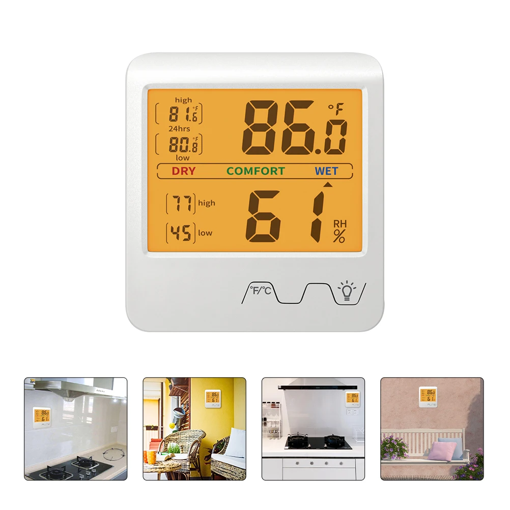 

Digital Thermometer Hygrometer Home Indoor Mini High Precision Plastic Kids Room LCD Display Temperature Humidity Monitor