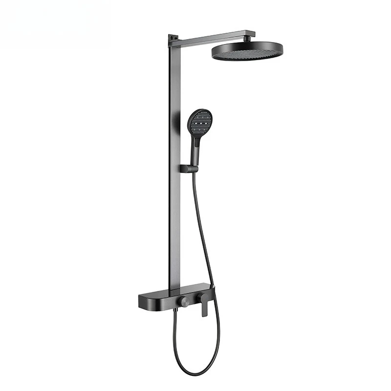 رف جميع مجموعة الدش النحاسية، منزل مضغوط، حمام