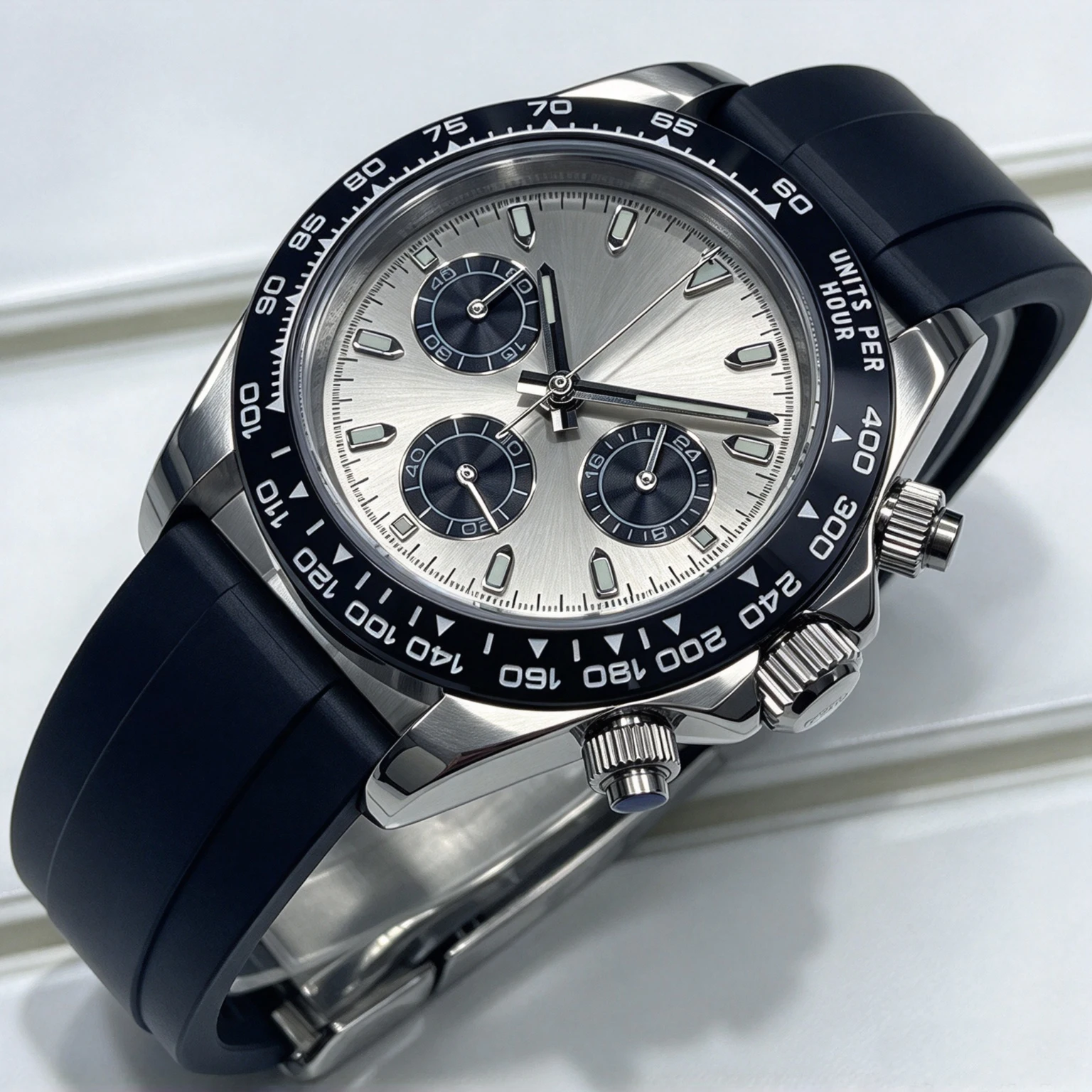 Men's Business Sport Quartz Watch, With VK63 Movement, Sapphire Glass, Three-Hand Chronograph, For Giving As a Gift To a Friend