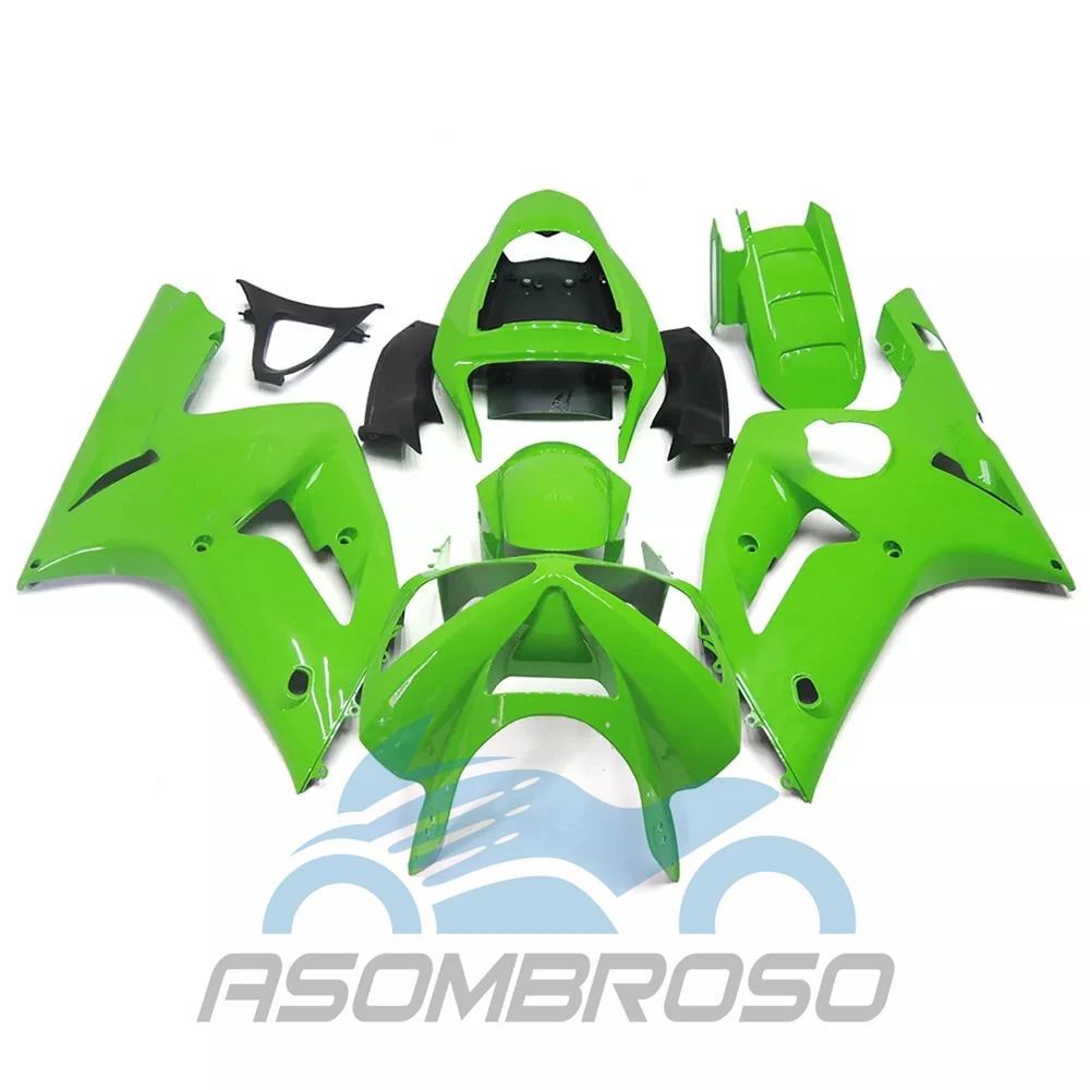 For KAWASAKI ZX6R 636 2003 2004 Green Injection Fairing Kit ZX 6R 03 04 Motorcycle Accessories Fairings