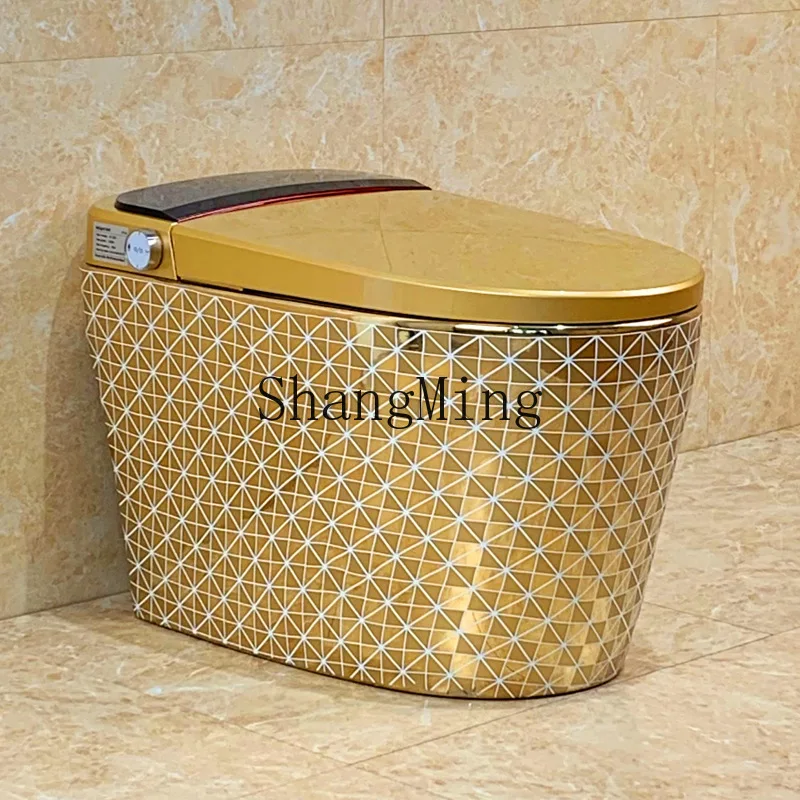 

CL Luxury Gold Smart Toilet Fully Automatic Color Gold Toilet with Remote Control Siphon gold Ceramic Toilet