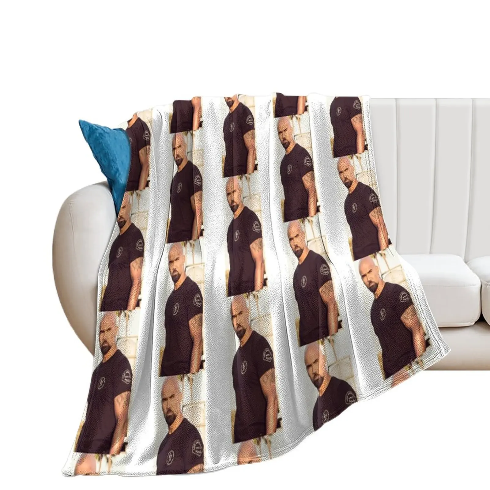 shemar moore Throw Blanket Picnic Soft Plush Plaid warm for winter Blankets