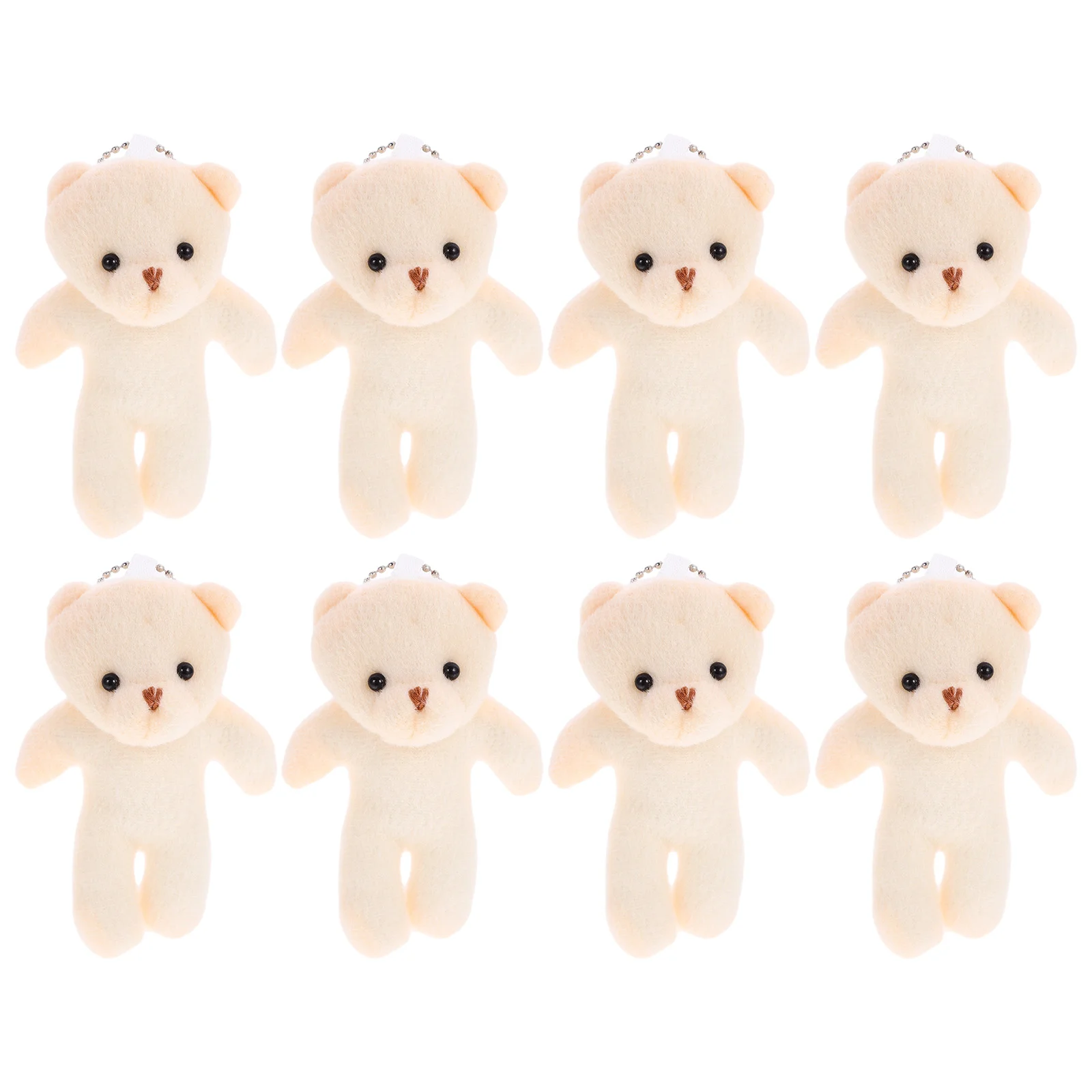 

Bear Decor Stuffed Animal Hanging Mini Figurines Plush Key Ring Charm Plushies Tiny Toys Chain Pendant Wedding Keychain