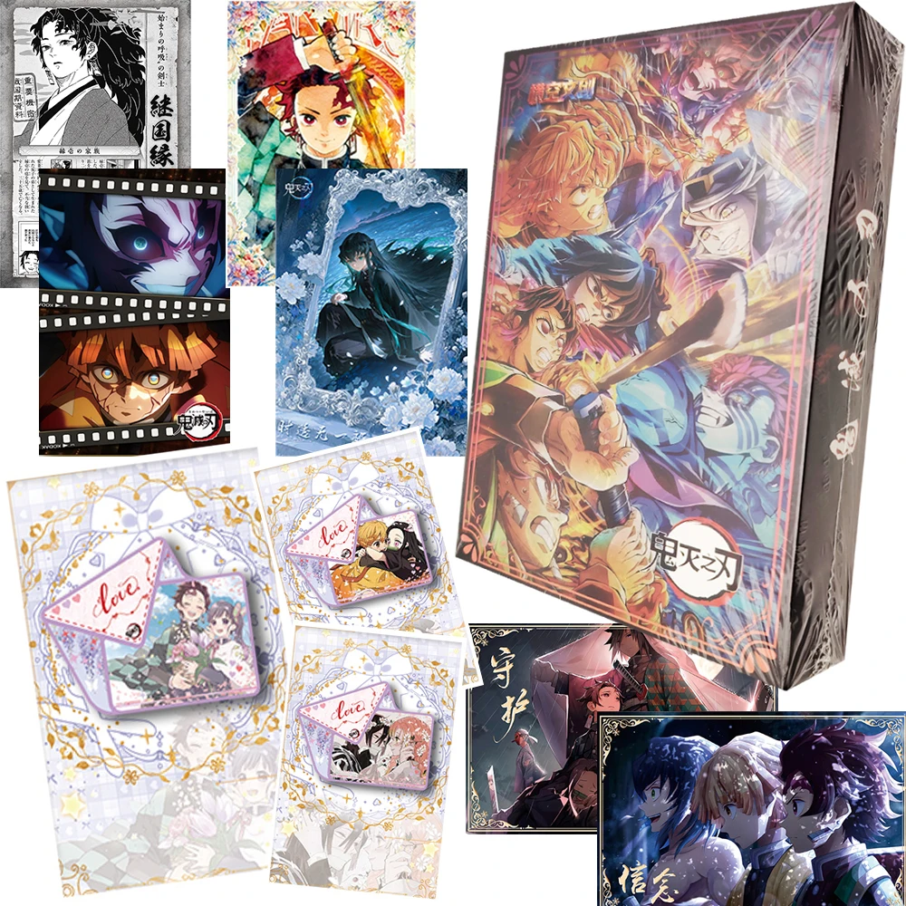 

Demon Slayer Color Paper Collection Cards Agatsuma Zenitsu Kamado Nezuko Anime Creative Hot Stamping Gold Cards Exquisite Gifts