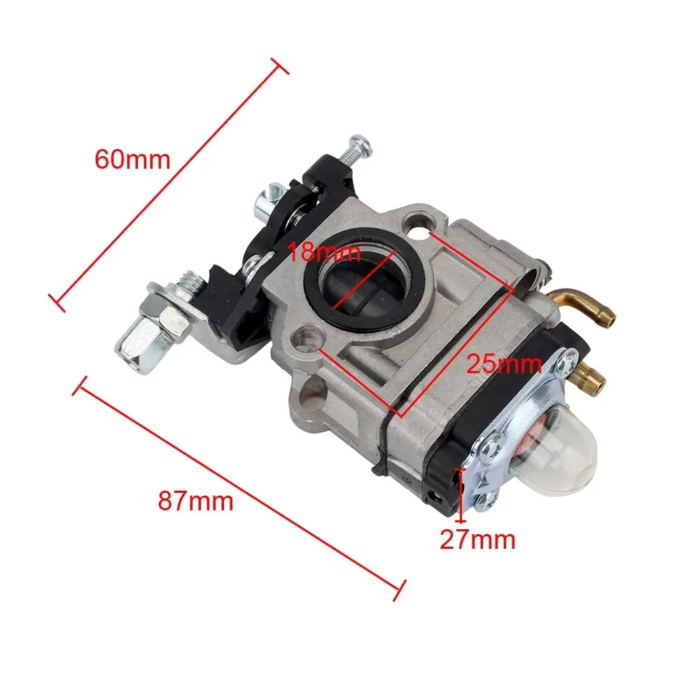 15mm Carburetor Kit Scooter Brushcutter Carb Carburetor Gasoline Grass Trimmer Accessories For 40-5 43CC 47CC 49CC 50CC 2-Stroke