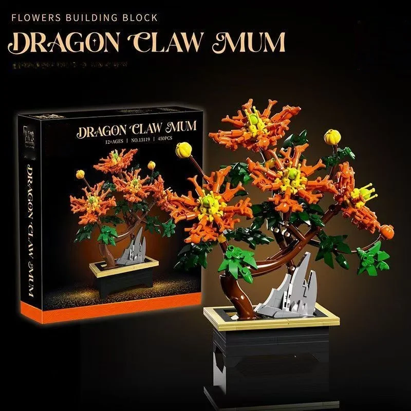 MOC Preserved Flowers Building Blocks City Home Decoration Bird of Paradise Chrysanthemum Plum Blossom Bricks Toys  DIY Gift view 6