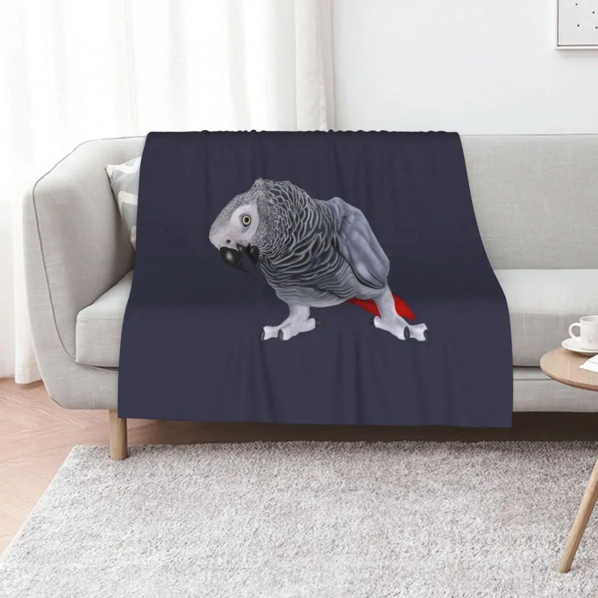 

African Grey Parrot Throw Blanket Kid'S Travel Heavy Soft Plush Plaid Blankets