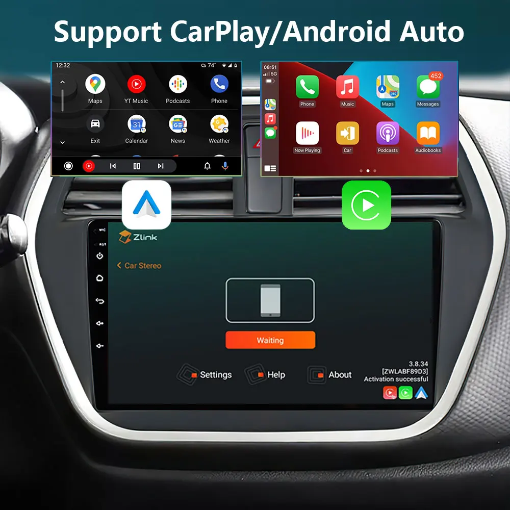 Carplay Android Auto 2 din Android 12 Car Radio For Suzuki SX4-CROSS 2014-2017 android gps radio stereo video multimedia player