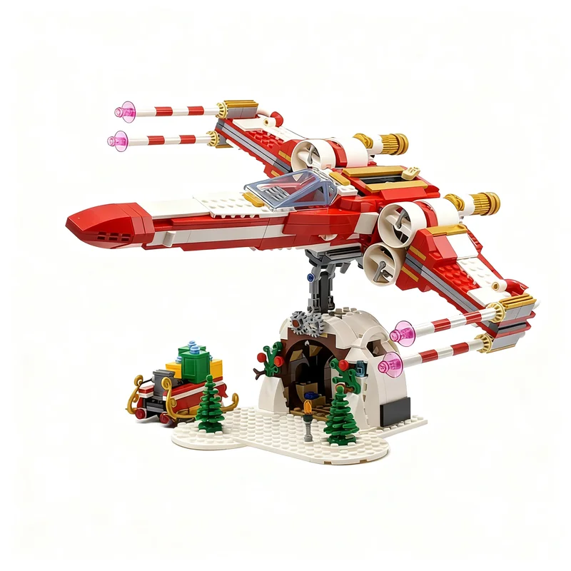 

1039PCS MOC Space Battle Movie Yuletide Squadron Wing Starfighter Model Custom Puzzle DIY Creative Ideas Toy Assembly Gifts